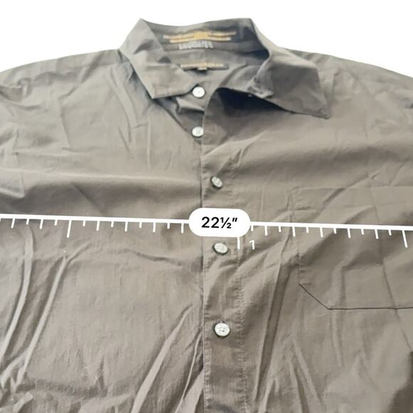 Donna Karan Men's Charcoal Button-Down Shirt Size 16.5 32/33 - Picture 5 of 7